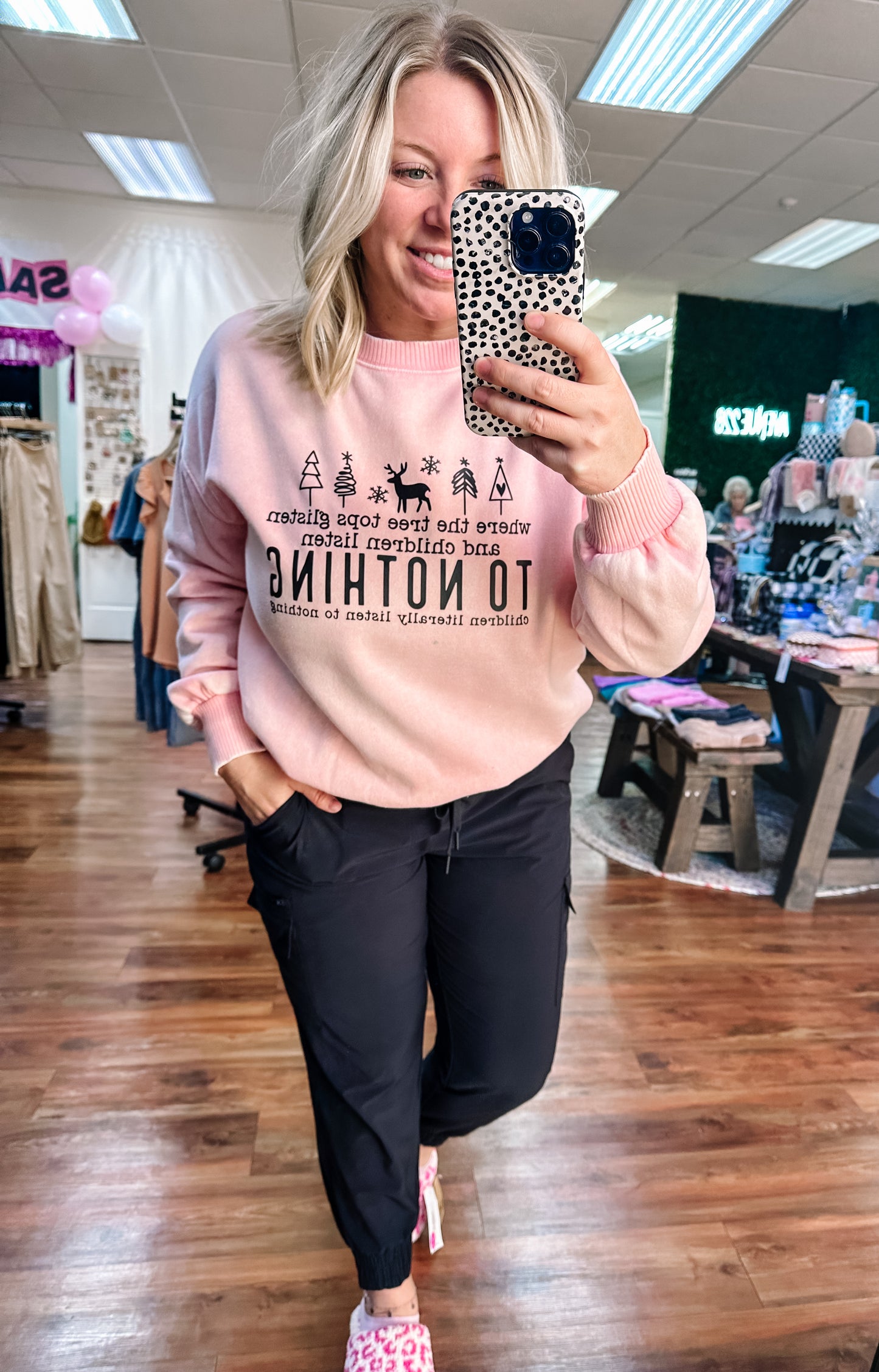 Pink Christmas Sweatshirt