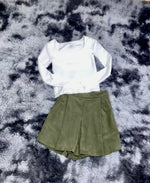 Perfect Pleated Corduroy Skort