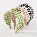 Twisted Top Houndstooth Pattern Headband