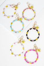 Smiley Face Keychain Bracelet