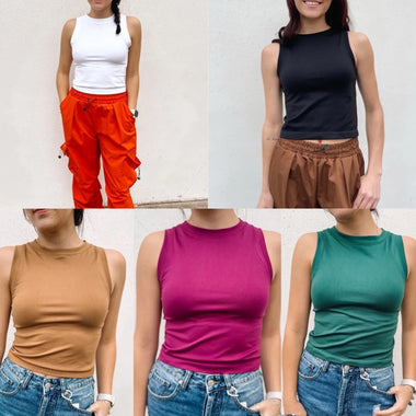 Courtney Crew-neck Crop Top TVV