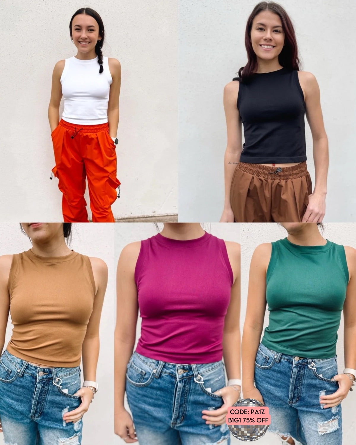 Courtney Crew-neck Crop Top TVV