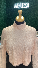 Elegant Long Sleeve Lace Pearl Top