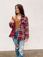 Red plaid shacket 