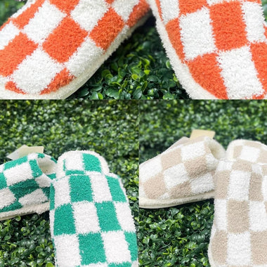 Checkered House Slippers