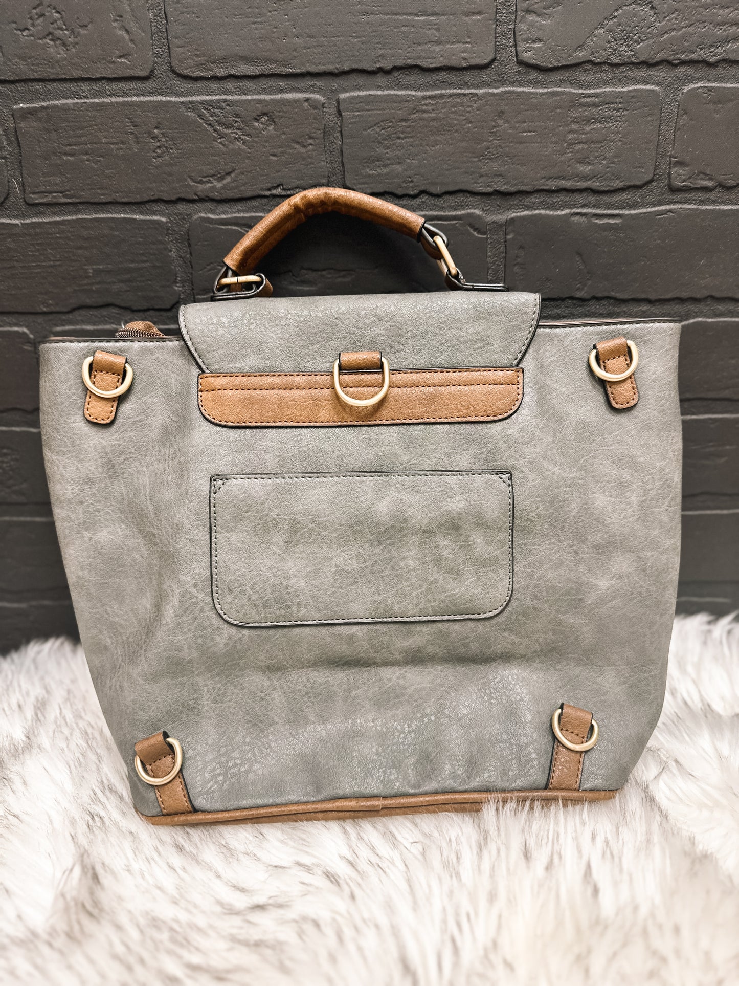 Faux Leather Glam Bag