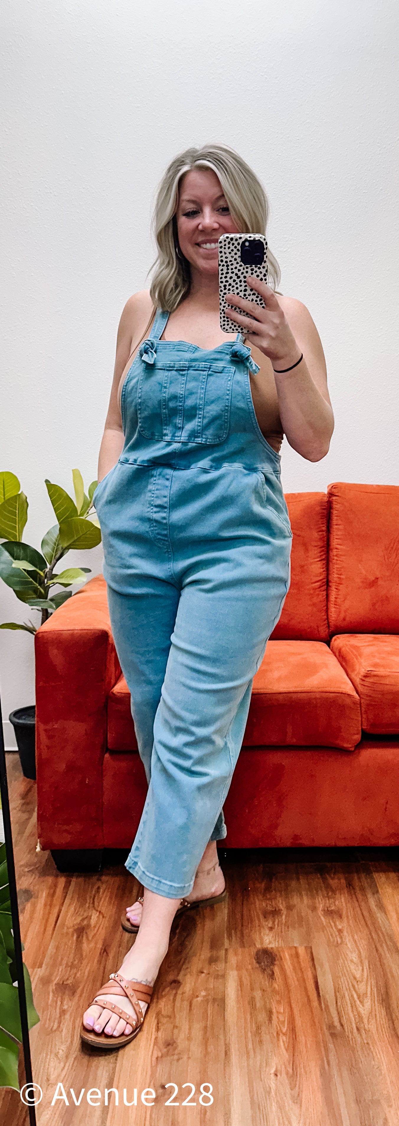 Top knot relaxed fit overalls