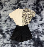 Josey Leopard Color block Blouse