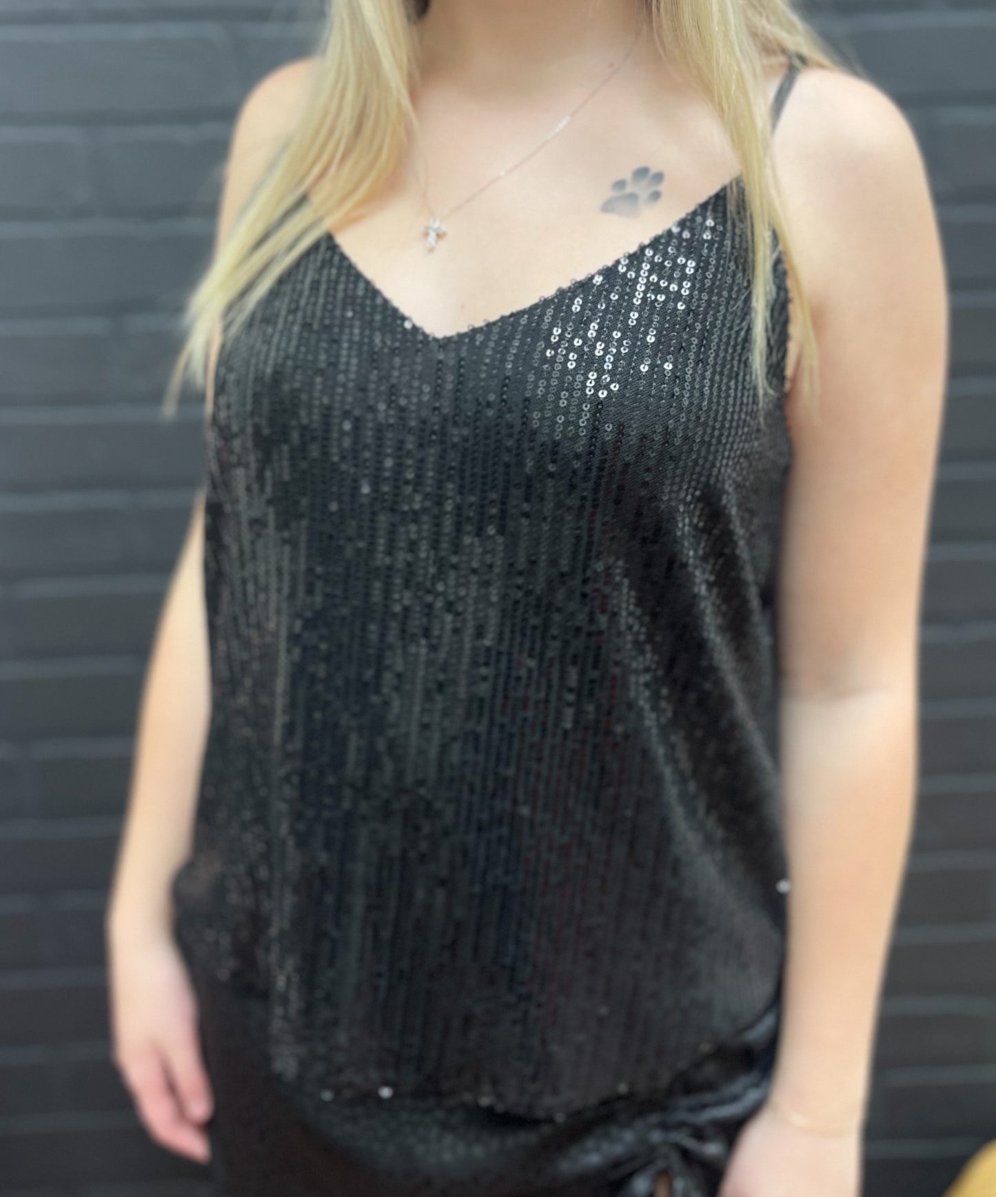 The Key to Glam Sequin Tank Top