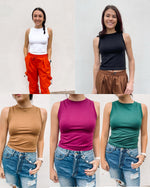 Cropped tank tops multi colors