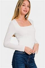 So Soft seamless square neck fitted top