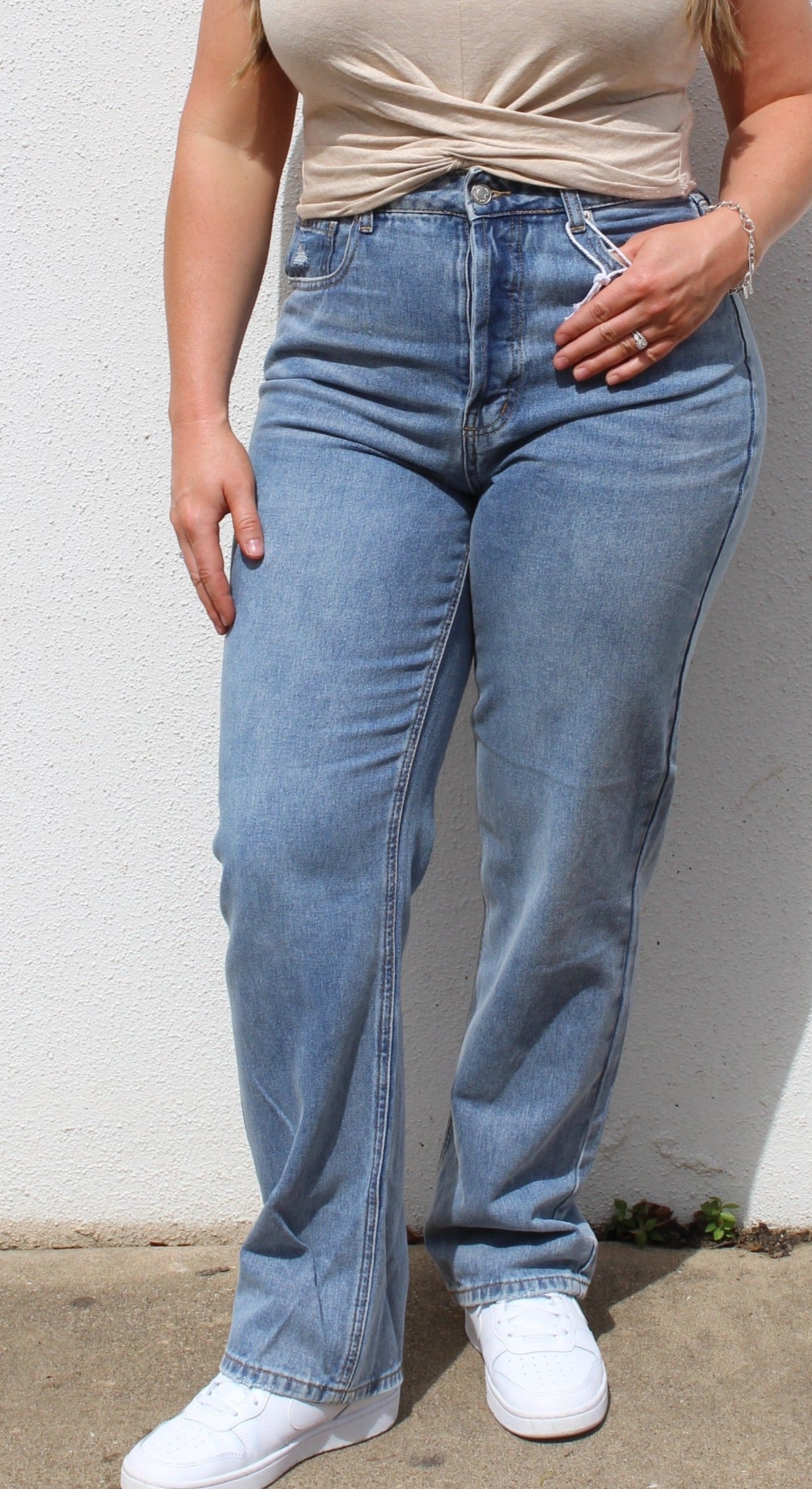 90’s denim jeans with button front