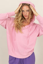 Reba relaxed ribbed hoodie