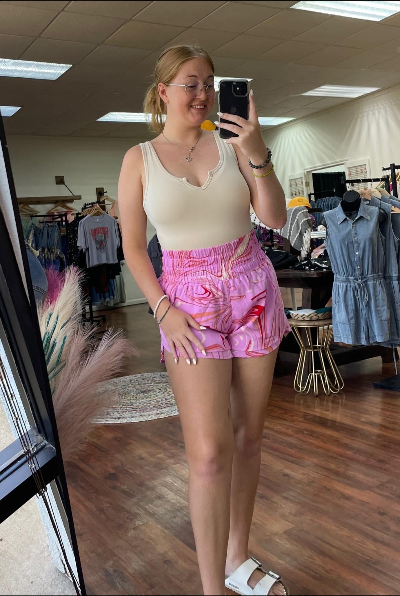 Pink Swirl Short